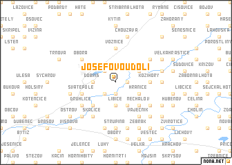 map of Josefovo Údolí