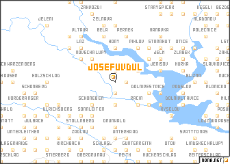 map of Josefŭv Dŭl