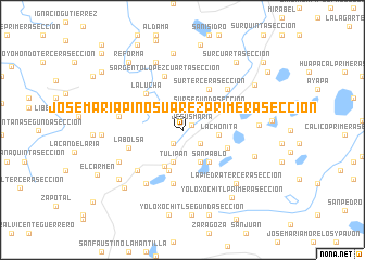 map of José María Pino Suárez Primera Sección