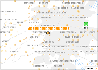 map of José María Pino Suárez