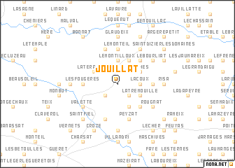 map of Jouillat