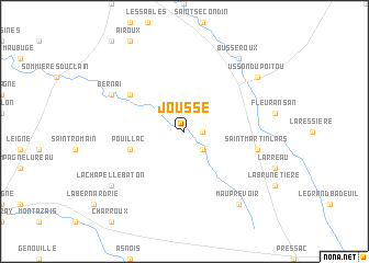 map of Joussé