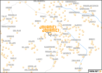 map of Jovanići