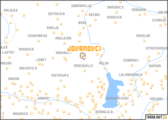 map of Jovanovci