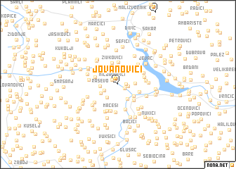 map of Jovanovići