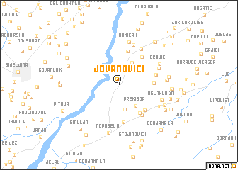 map of Jovanovići