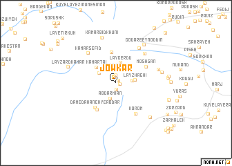 map of Jowkār