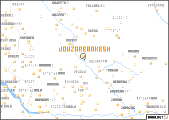 map of Jowzār-e Bakesh