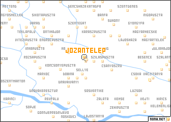 map of Józantelep