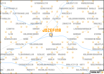 map of Józefina