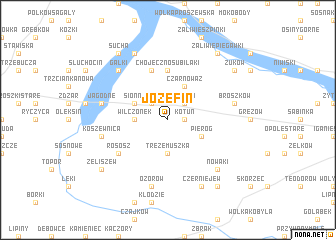 map of Józefin
