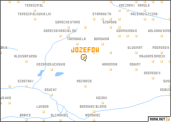 map of Józefów