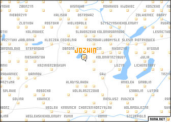 map of Józwin