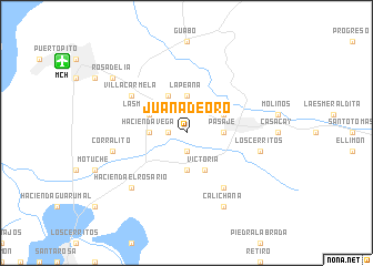 map of Juana de Oro