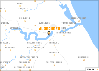 map of Juana Moza
