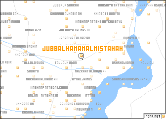 map of Jubb al Ḩamām al Misţāḩah