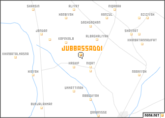 map of Jubb aş Şaddī