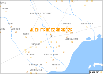 map of Juchitán de Zaragoza