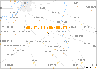 map of Judaydat ash Sharqīyah