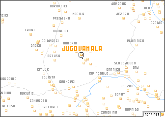 map of Jugova Mala