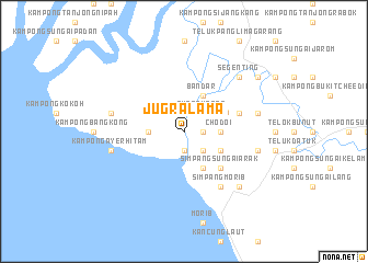 map of Jugra Lama