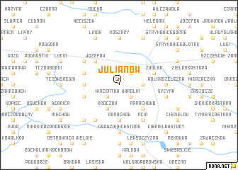 map of Julianów