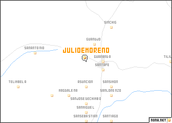 map of Julio E. Moreno