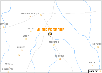 map of Juniper Grove