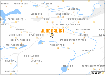 map of Juodbaliai