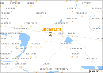 map of Juodeliai