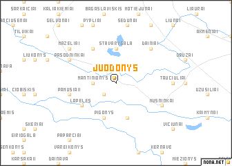 map of Juodonys