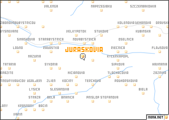 map of Juráškovia