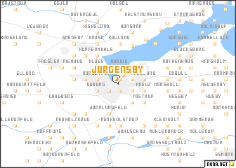 map of Jürgensby