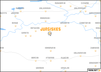 map of Jurgiškės