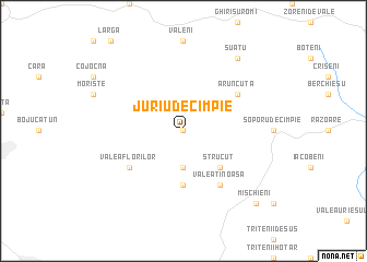 map of Juriu de Cîmpie