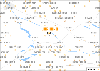 map of Jurkowo