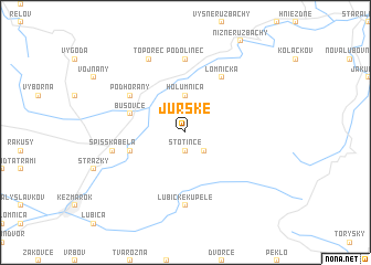 map of Jurské