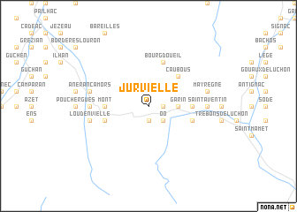 map of Jurvielle