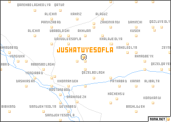 map of Jūshātū-ye Soflá