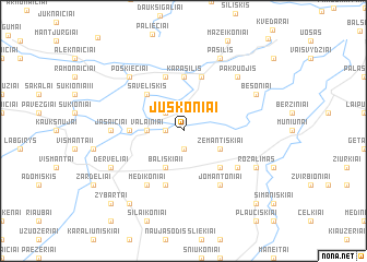 map of Juškoniai