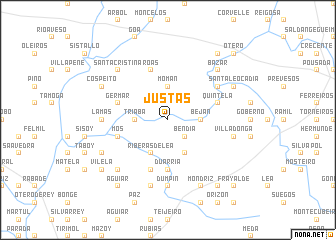 map of Justás