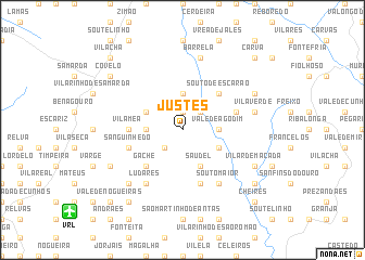 map of Justes