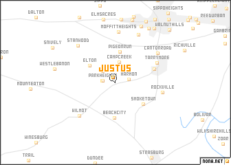 map of Justus