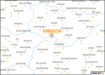 map of Kabūdchī
