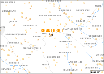 map of Kabūtarān