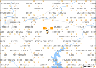 map of Káciň