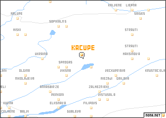map of Kačupe