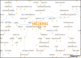 map of Kaczeniec