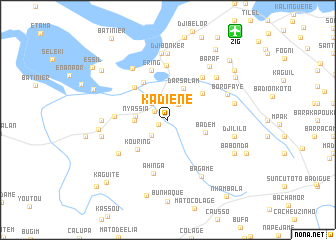 map of Kadiéné