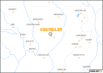 map of Kadingilan